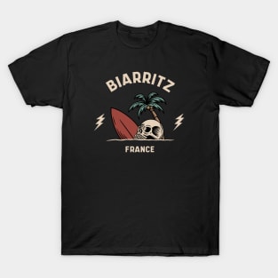 Vintage Surfing Biarritz, France T-Shirt